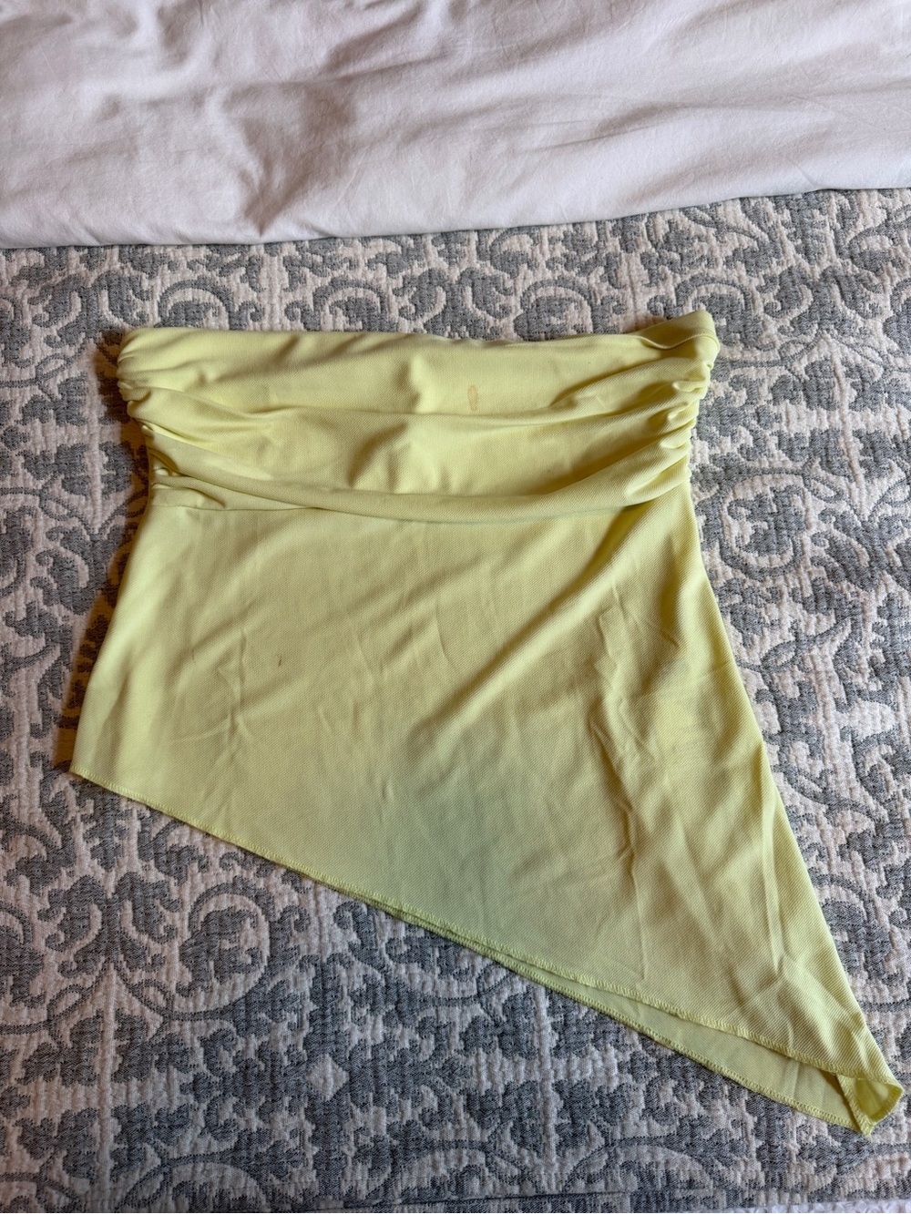 Yellow Asymmetric Tube top - Women